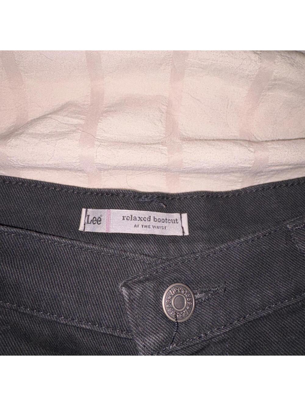 Lee Relaxed Bootcut Dark Black Denim Jeans Woman’s Size 12 Long Casual Pants - Picture 5 of 9